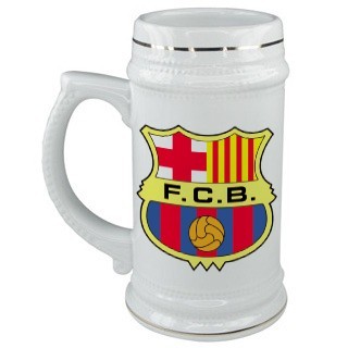 Керамическая кружка для пива с логотипом Барселона